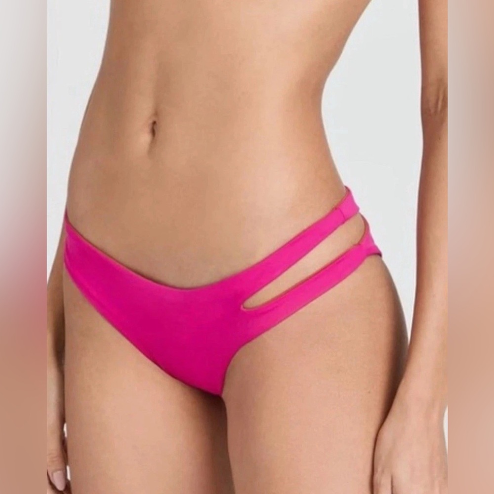L*Space Women's Reversible Breakers Classic Bikini Bottom Pink/Purple Sz XL NWOT